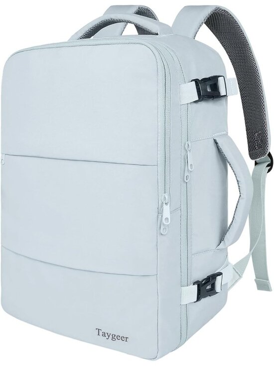 Women\'s Blue15.6inch Laptop Mochila Flight Approved Daypack with Pocket main image 5